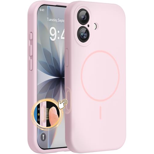 Miracase Silicone & Magnetic for iPhone 17 Case, Sand Pink