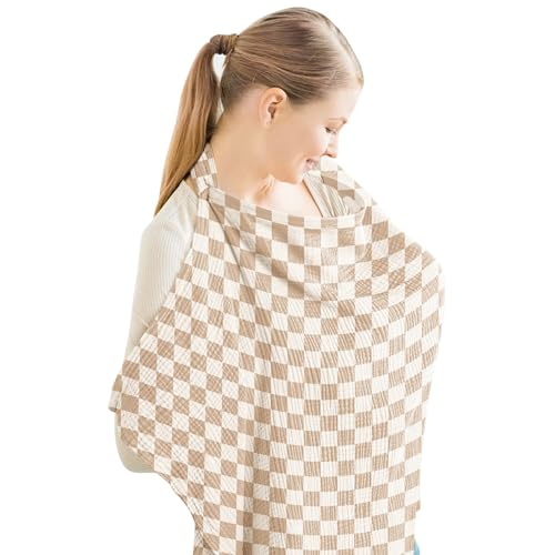 Konssy Muslin Nursing Cover Up for Breastfeeding with Rigid Hoop