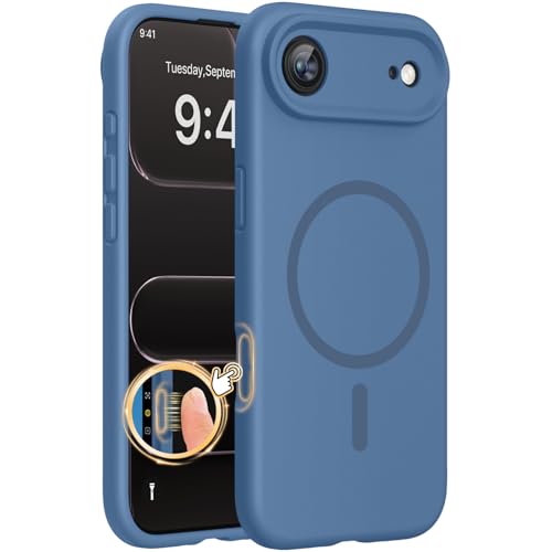 Miracase Magnetic for iPhone Air Case, Silicone, Glass Blue