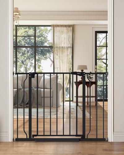Cideny Baby Gate Auto Close, 29"-40" Dog Gate Indoor for Stairs & Doorways