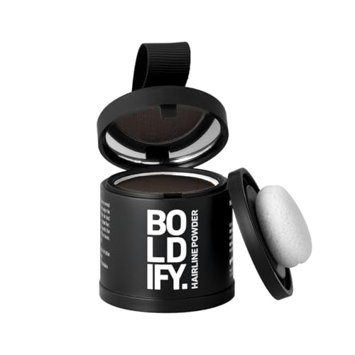 Boldify Hairline Powder, Root Touch Up Hair Color Dark Brown 10g