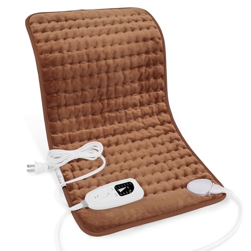 Deepsoon Heating Pad Electric Heating Pads for Back Neck Abdomen Moist Heating Pad for Shoulder Knee Arms Legs Dry/Moist Heat