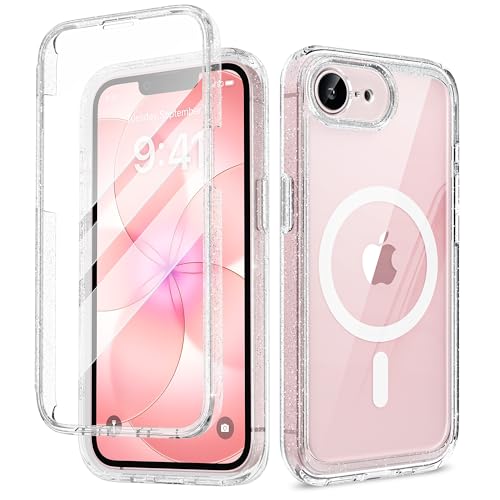 miracase for iPhone 17e Case & iPhone 16e Case, Full-Body Phone with Built-in Glass Screen Protector, [Magnetic with MagSafe]