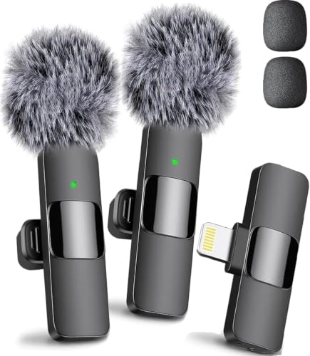 Mini Mic Pro (Latest Model – #1 Microphone for iPhone, Wireless Mini Microphone, Clear Voice, Noise Cancelling, Lavalier Mic 