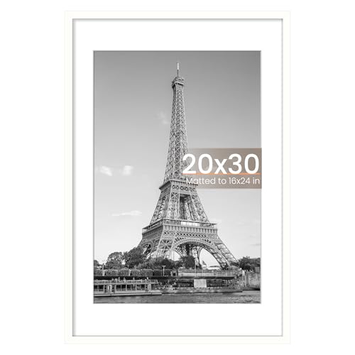upsimples 20x30 Picture Frame, Wall Decor Poster Frames, White 1 Pack