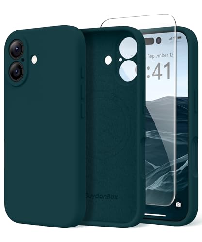 SuydanBox Magnetic for iPhone 16 Case Silicone Deep Blue