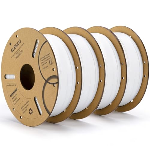 ELEGOO PLA 3D Printer Filament 1.75mm White 4KG