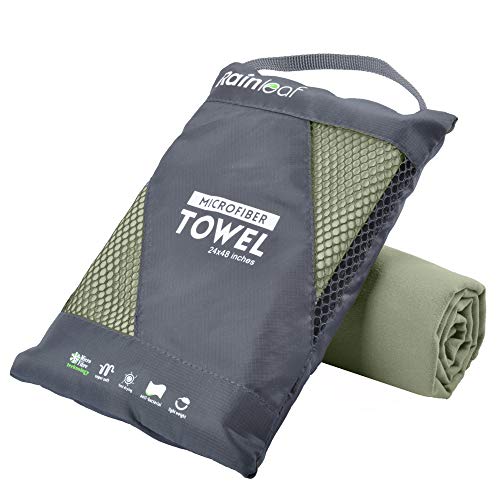 Rainleaf Microfiber Towel Quick Dry Camping & Travel & Gym Towel. Compact