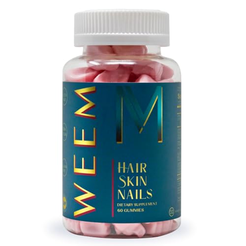 WEEM Hair Skin and Nails Gummies - Supports Healthy Hair - Vegan biotin Vitamins for Women & Men Supports Faster Hair Growth 