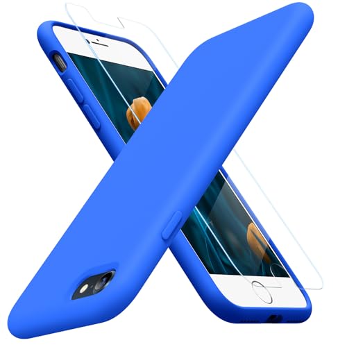 Miracase Silicone for iPhone SE 2022/SE 2020/7/8 Case,Mediterranean Blue