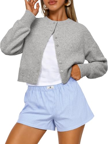 Trendy Queen Cropped Cardigan Sweaters for Women Fall Fashion Clothes 2026