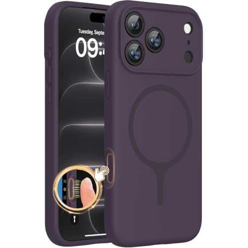 Miracase Silicone & Magnetic for iPhone 18 Pro Max Case, Dark Purple