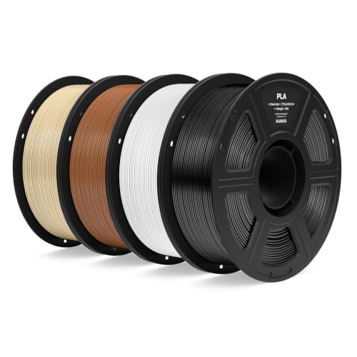 ELEGOO PLA 3D Printer Filament Bundle 4KG Black/White/Brown/Beige
