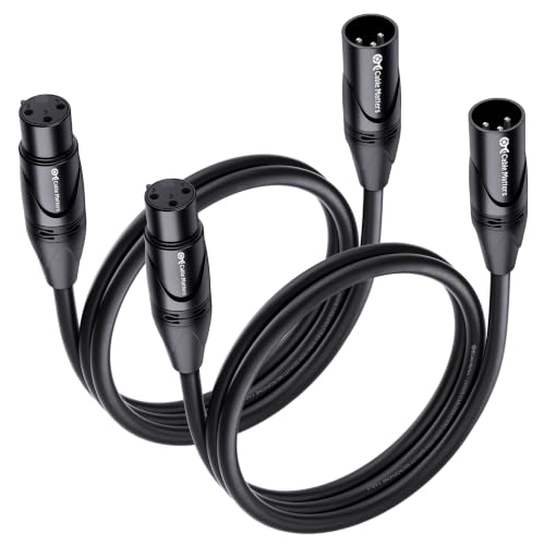 Cable Matters 2-Pack Premium XLR to XLR Cable, Microphone Cable, M-F, 3ft