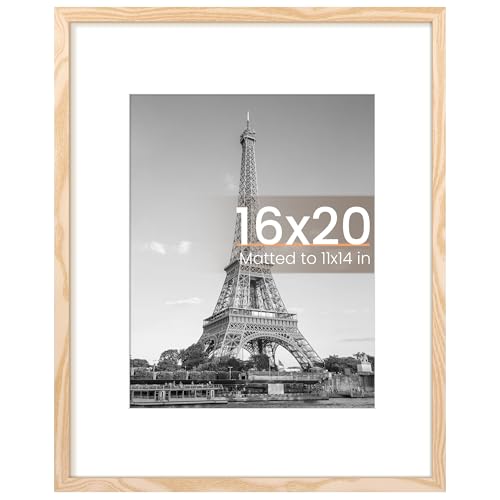 upsimples 16x20 Picture Frame, Wall Poster Frames, Natural Style 1 Pack