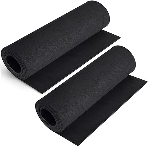 2-Pack Black Eva Foam Sheets roll, Premium eva Craft Foam 5mm Thick, 13.9" x 59", High Density 86kg/m3 for Halloween Cosplay 