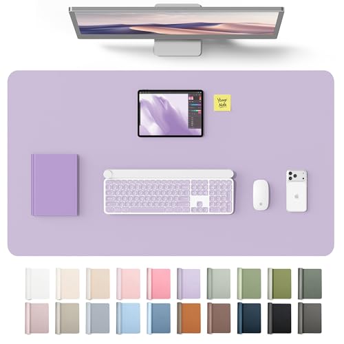 YSAGi Leather Desk Protector, Office Mat, Large Mouse Mat, Non-Slip PU Leather Blotter, Laptop Desk Mat, Waterproof Writing P