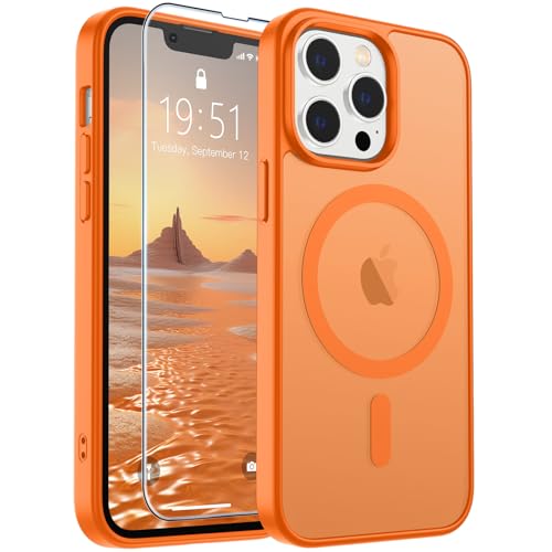 SUPFINE Magnetic for iPhone 13 Pro Max Case Starry Orange