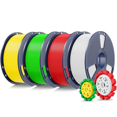 SUNLU PLA+2.0 3D Printer Filament, Multicolor, 4-Pack (4KG)