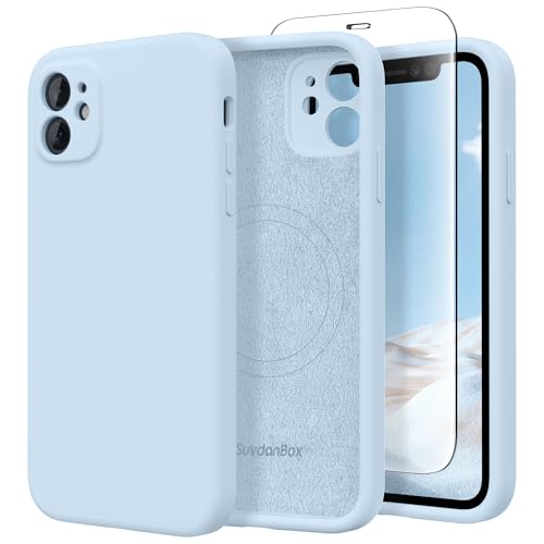 SuydanBox Magnetic for iPhone 11 Phone Case Silicone, Compatible with MagSafe, [Full Camera Protection][Screen Protector] Sli
