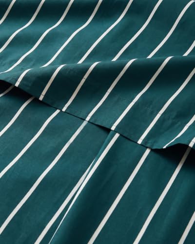 Christmas Sheet Set, Pine Stripe, Holiday Xmas Bedding Set - Full Size