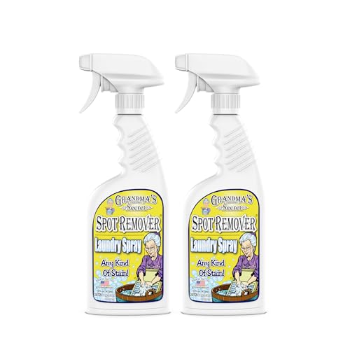 Grandma's Secret Spot Remover Laundry Spray - Chlorine, Bleach and Toxin-Free Fabric Stain Remover for Clothes - Removes Oil,