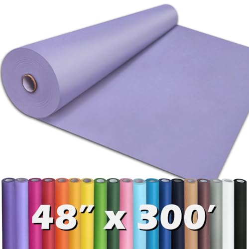 PerkHomy Light Purple Kraft Paper Roll 48" x 3,600" (300') for Gift Wrapping Bouquet Flower Art Painting Craft Writing Packag