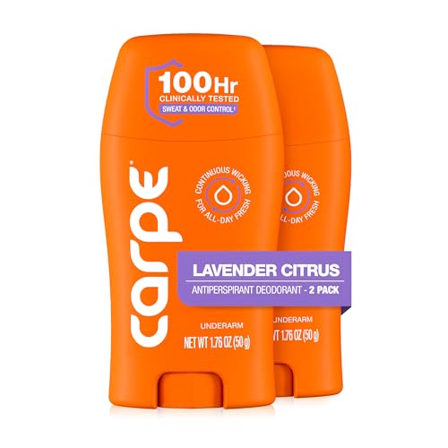 Carpe 100-Hour Deodorant Antiperspirant for Women, Lavender Citrus - 2 Pack