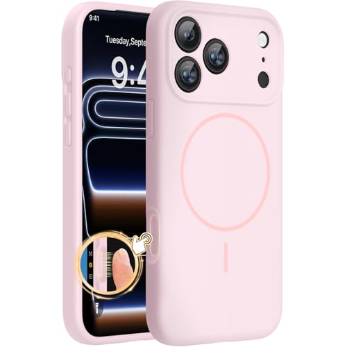 Miracase Magnetic for iPhone 17 Pro Case, Silicone, Sand Pink