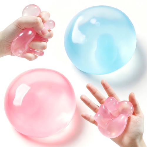 2 Pcs Coconut Oil Squishy, Shapeable No Rebound Stress Relief Ball, Fun Sensory Fidget Toy, Study Work Relaxation Desk Decor,