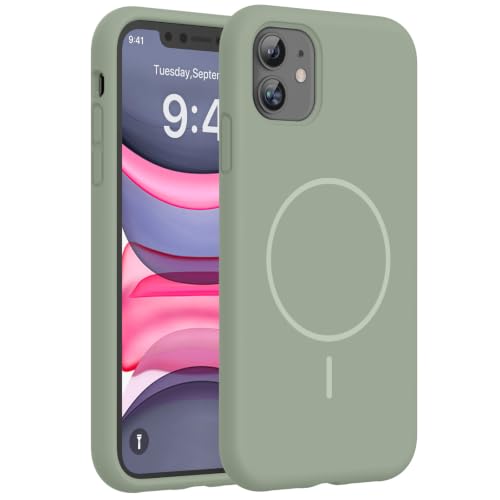 Miracase Silicone for iPhone 11 Phone Case, Patina Green
