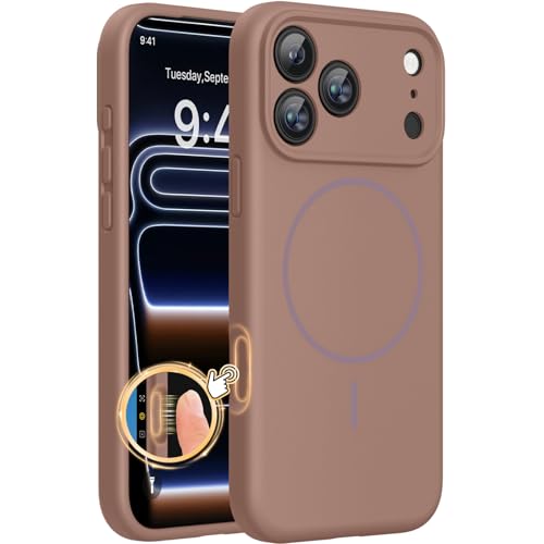 Miracase Magnetic for iPhone 17 Pro Case, Silicone, Chocolate