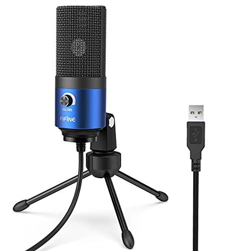 FIFINE K669 Blue USB Computer Microphone for Recording Voice Over