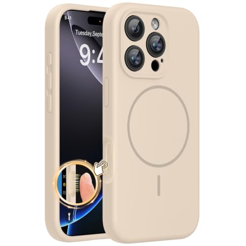 Miracase Magnetic for iPhone 16 Pro Case, Silicone, Sand