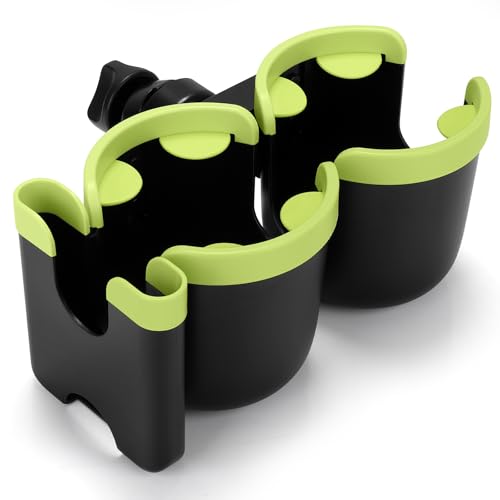 Accmor Stroller Cup Holder with Phone Holder, Bike Cup Holder, Walker Scooter Wheelchair Cup Holder Attachment, Universal Cup