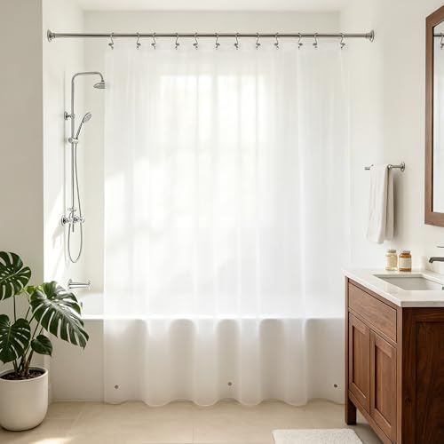 Barossa Design Super Long Shower Curtain Liner, Frost, 72x108