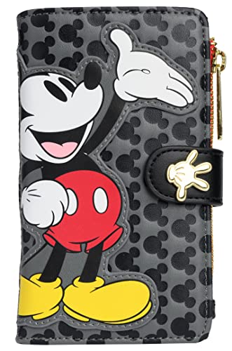 Loungefly Disney Mickey Mouse Wallet Womens Snap Flap Clutch