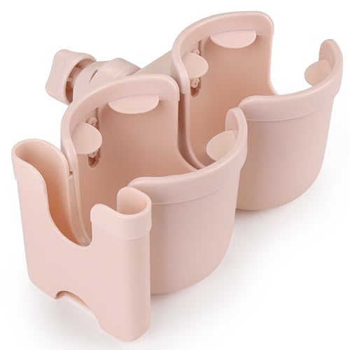 Accmor Stroller Cup Holder with Phone Holder, Bike Cup Holder, Walker Scooter Wheelchair Cup Holder Attachment, Universal Cup