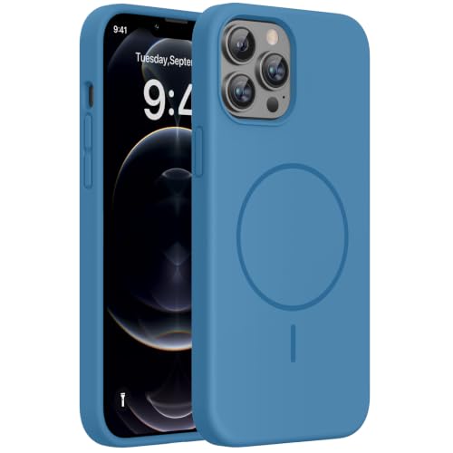 Miracase Silicone for iPhone 12 Pro Max Case, Capri Blue