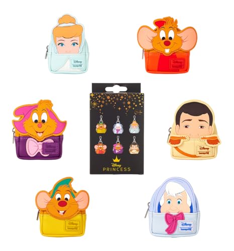 Loungefly Disney Cinderella 75th Anniversary Mystery Mini Backpack Bag Charm, Other/Mixed, Taglia unica