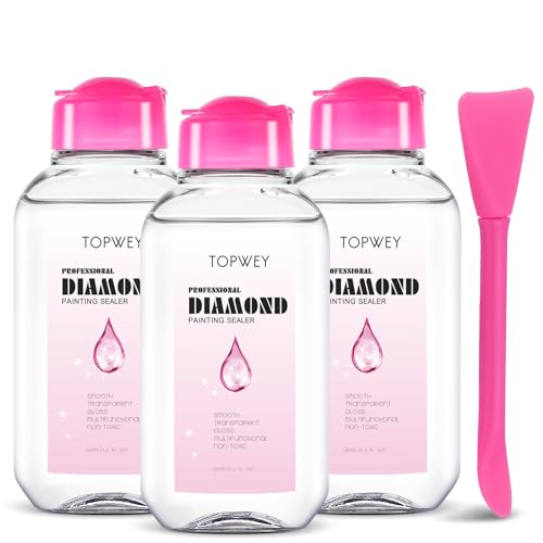 Topwey Diamond Painting Sealer, Jigsaw Puzzle Glue for 1000/1500/3000 Pieces of Puzzles (3 * 125 ml)