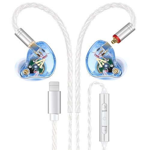 Audiovance Vibes 202ML HiFi Wired Earbuds for iPhone 14/13/12/11/X, Pro Max