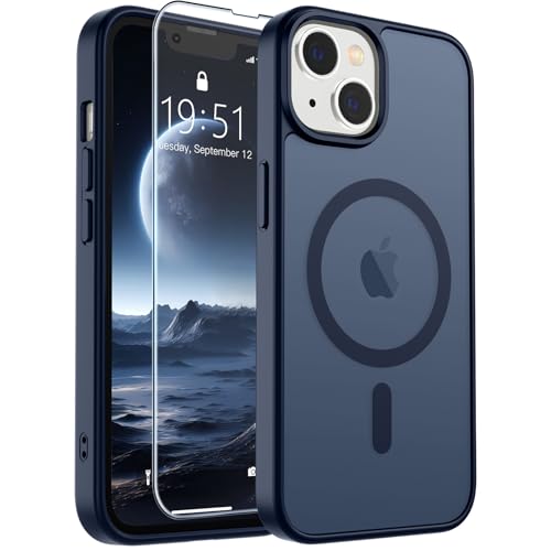 SUPFINE Magnetic for iPhone 13 Case/iPhone 14 Case Dark Blue