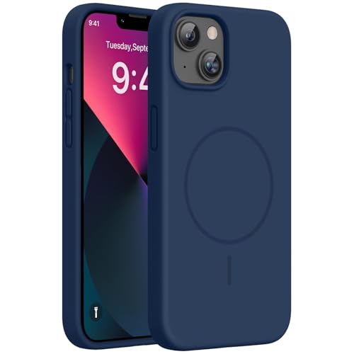 Miracase Silicone & Magnetic for iPhone 13 Case, Dark Blue