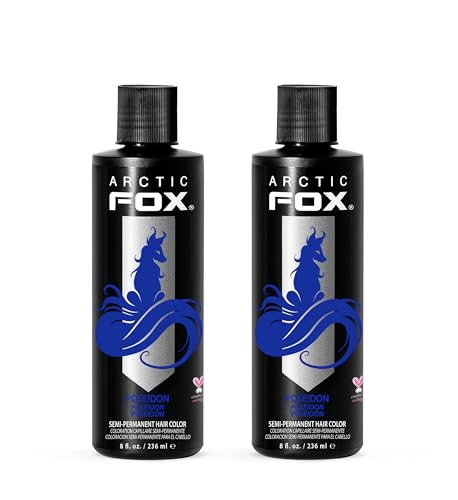 ARCTIC FOX Semi-Permanent Hair Dye Poseidon - Vegan Ammonia-Free - 2 x 8 oz
