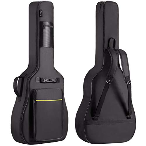 CAHAYA 41 In Acoustic Guitar Bag 0.35 In Thick Padding Water Resistent Soft Guitar Case Dual Adjustable Shoulder Strap Gig Ba