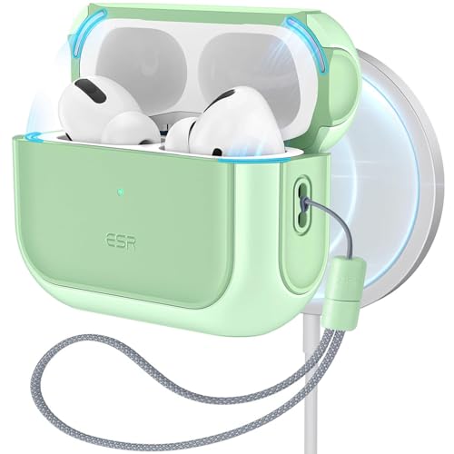 ESR for AirPods Pro 2 Case, Compatible with MagSafe, Light Green