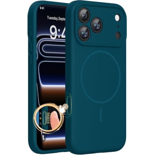 Miracase Silicone & Magnetic for iPhone 17 Pro Max Case, Teal
