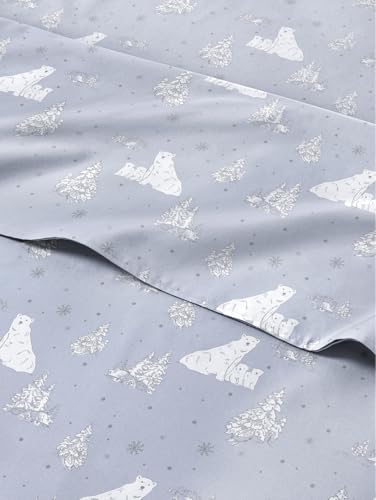 Christmas Sheet Set, Polar Bears, Holiday Xmas Bedding Set - Twin XL Size