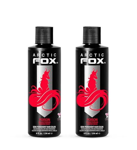 ARCTIC FOX Semi-Permanent Hair Dye Poison - Vegan, Ammonia-Free - 2 x 8 oz